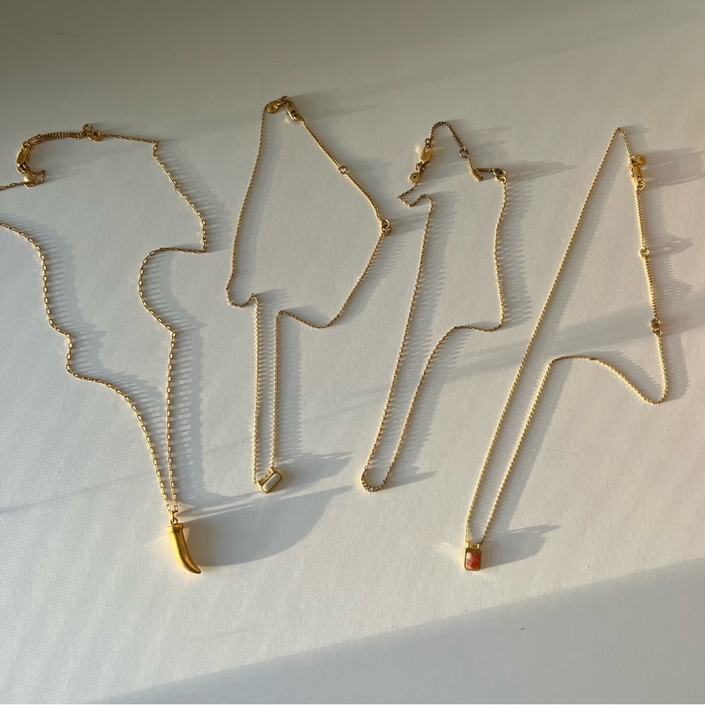 Bundle of 4 Madewell Gold Necklaces
